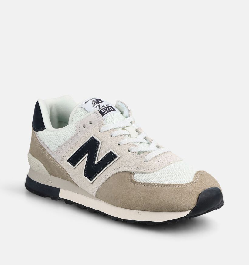 New Balance 574 Witte/Zwarte Sneakers voor heren (375107) - geschikt voor steunzolen