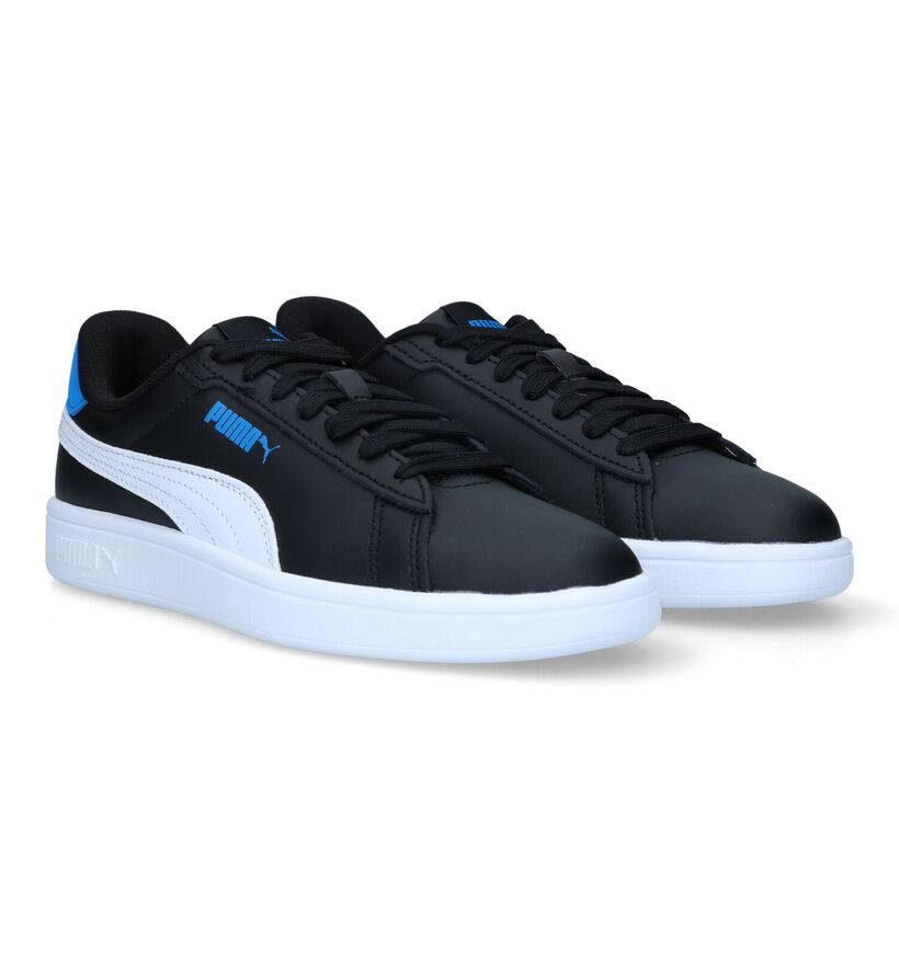 Puma Smash 3.0 Zwarte Sneakers voor jongens (326486)