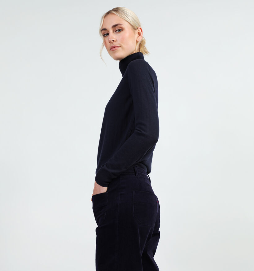 Orfeo Aliz Blauwe Trui met rolkraag voor dames (349298)