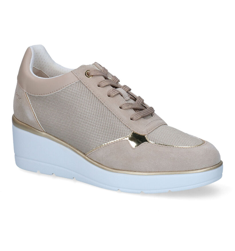 Geox Ilde Chaussures à lacets en Beige pour femmes (311591) - pour semelles orthopédiques