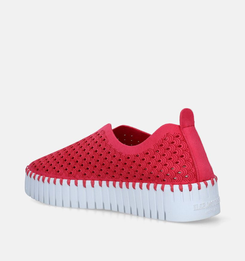 Ilse Jacobsen Tulip Platform Chaussures à enfiler en Rouge pour femmes (340292) - pour semelles orthopédiques