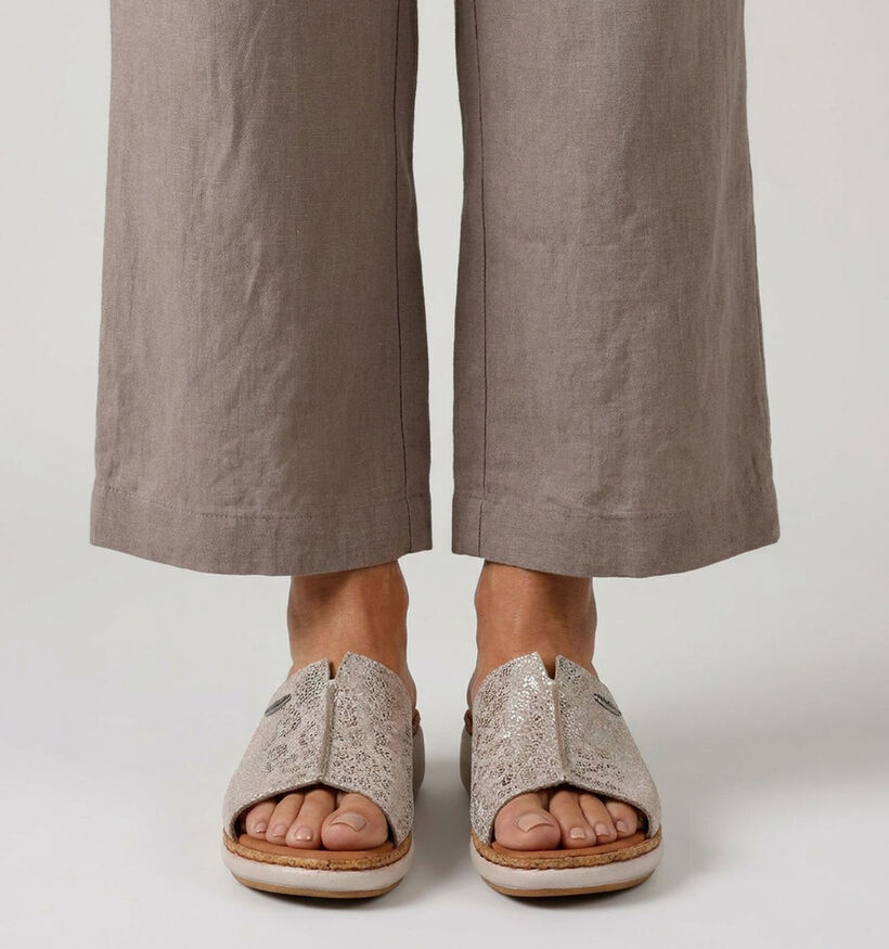 Fly Flot Beige/Gouden Slippers voor dames (373526)