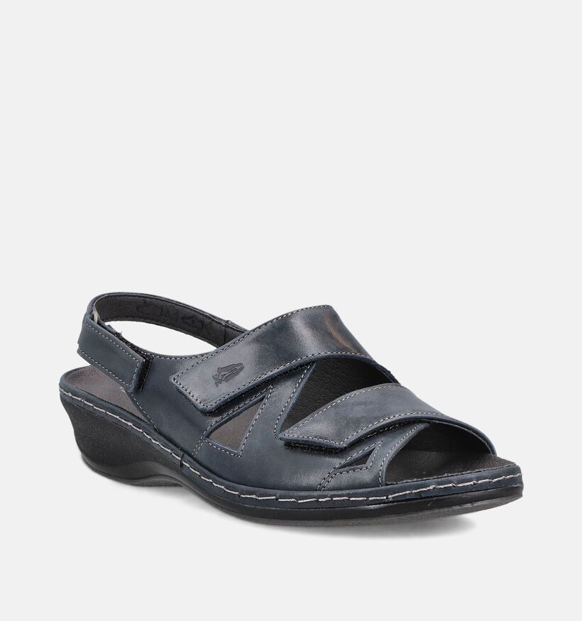 Hush Puppies Rigao Donkerblauwe Sandalen met sleehak voor dames (370587) - geschikt voor steunzolen