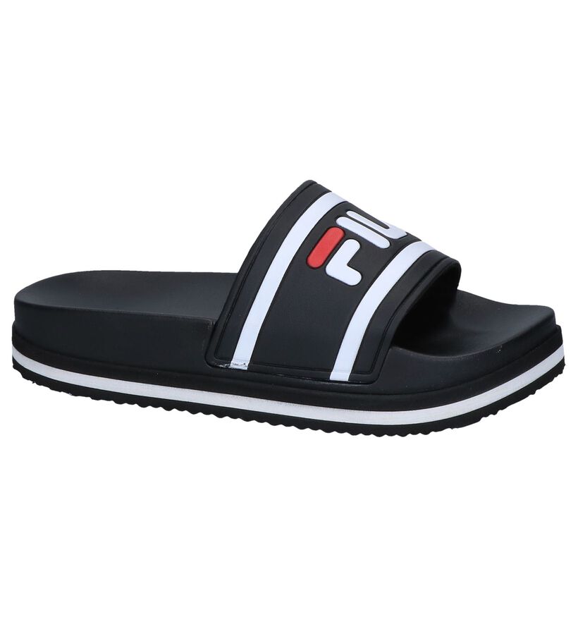 Fila Morro Bay Zeppa Zwarte Badslippers in kunststof (240848)