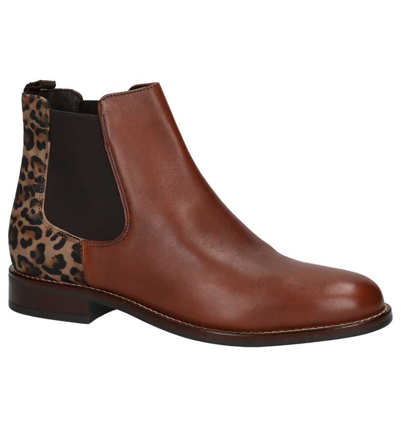 Gosh Bottines plates en Cognac en cuir (277841)