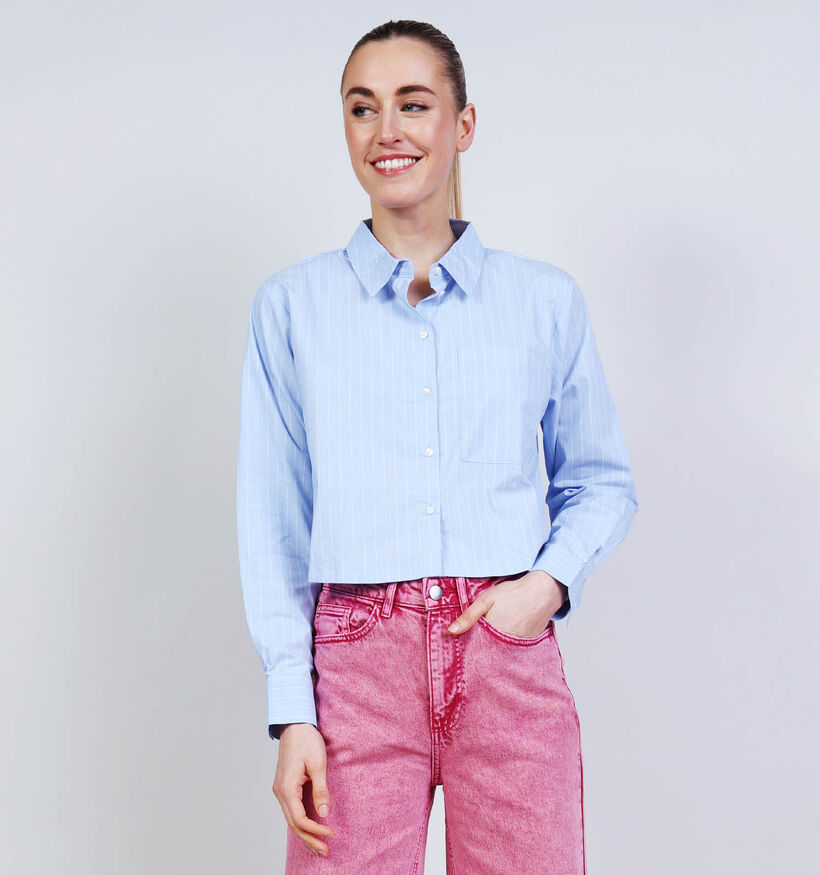 JDY Mio Lichtblauwe Cropped Hemd voor dames (367919)