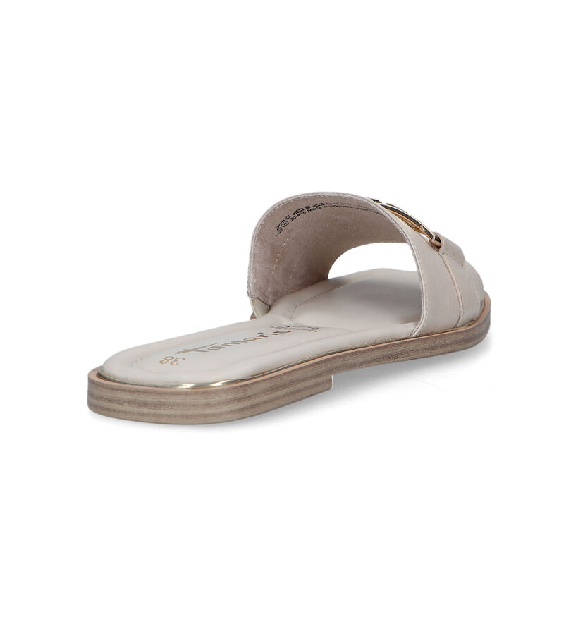 Tamaris Ecru Slippers in leer (325592)