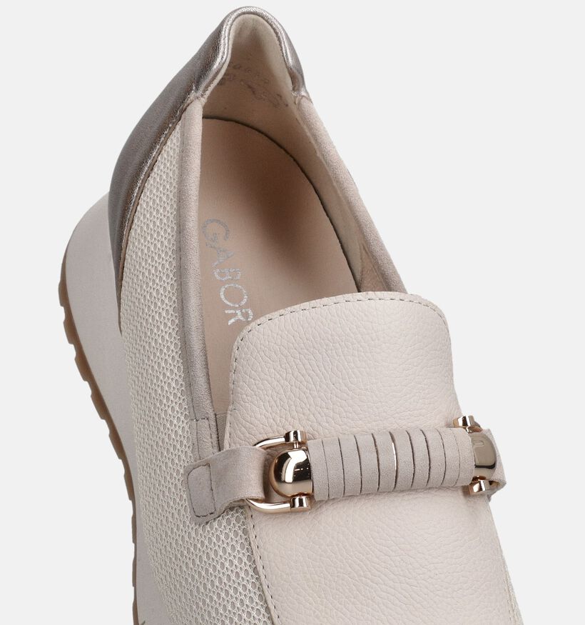 Gabor Mocassins en Beige pour femmes (368346) - pour semelles orthop&eacute;diques