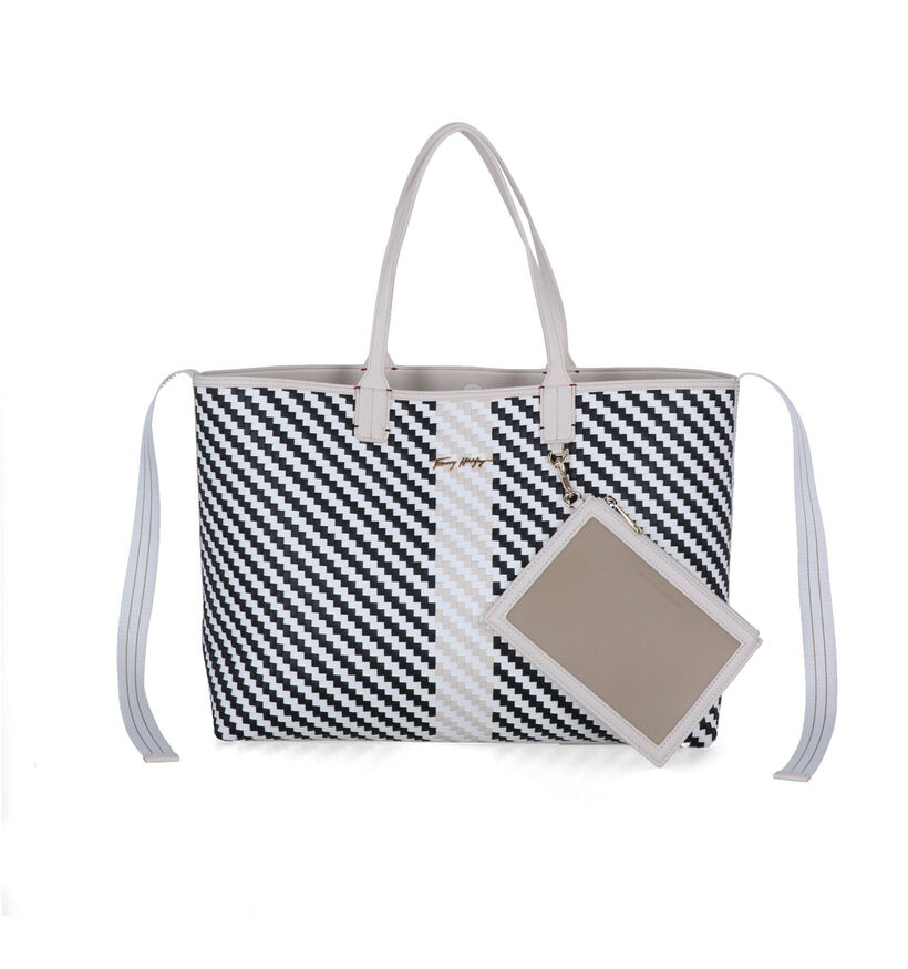 Tommy Hilfiger Iconic Tommy Tote Cabas en Blanc/Blue pour femmes (311122)