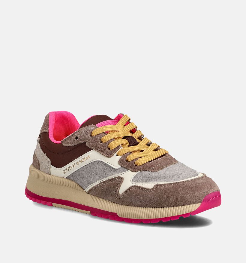 Scotch & Soda Vivi Baskets en Taupe pour femmes (362056) - pour semelles orthopédiques