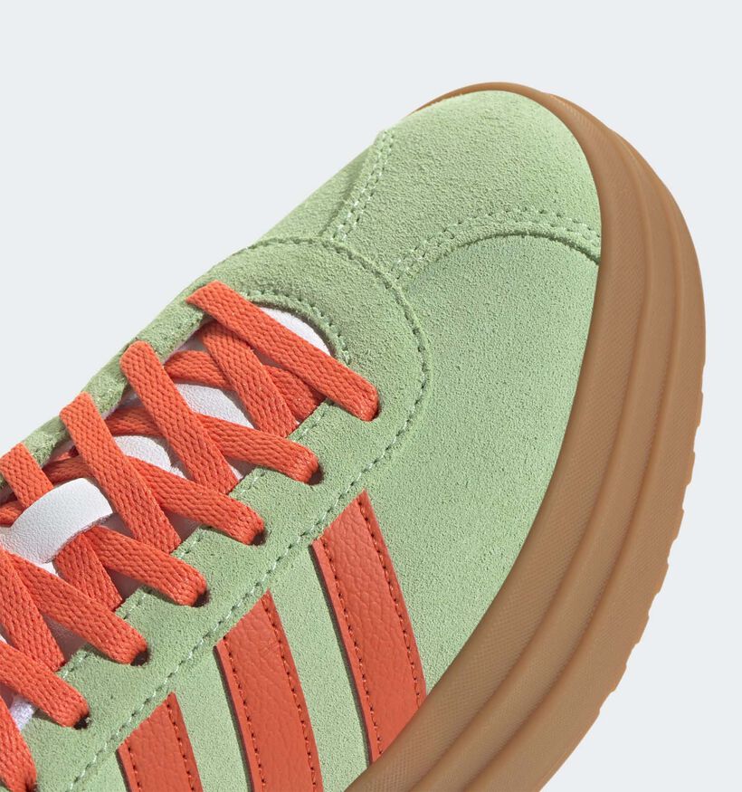 adidas VL Court Bold Groene/Oranje Sneakers voor jongens, meisjes (366062) - geschikt voor steunzolen