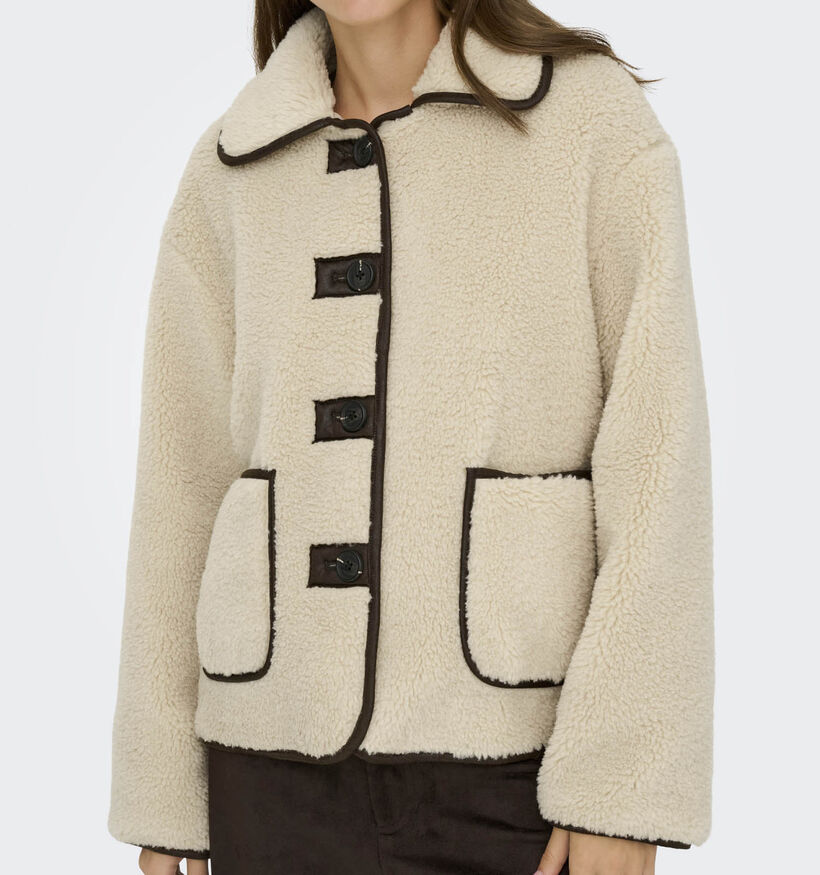 JDY Noella Life Manteau court en Beige pour femmes (369184)