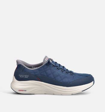 Skechers Memory Foam Low Baskets Noir/Blanc/Bleu