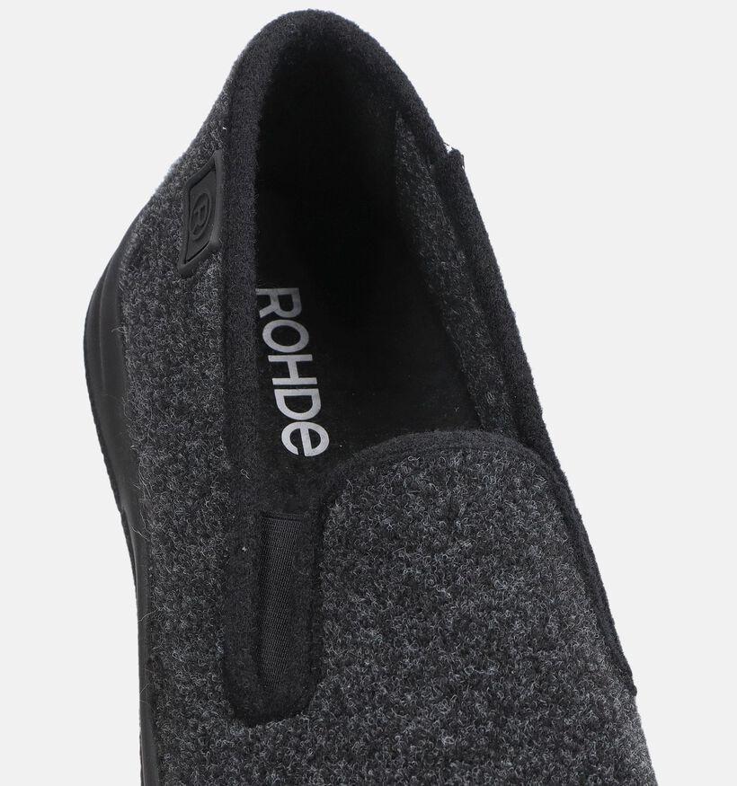 Rohde Pantoufles ferm&eacute;es en Noir pour hommes (379275) - pour semelles orthop&eacute;diques