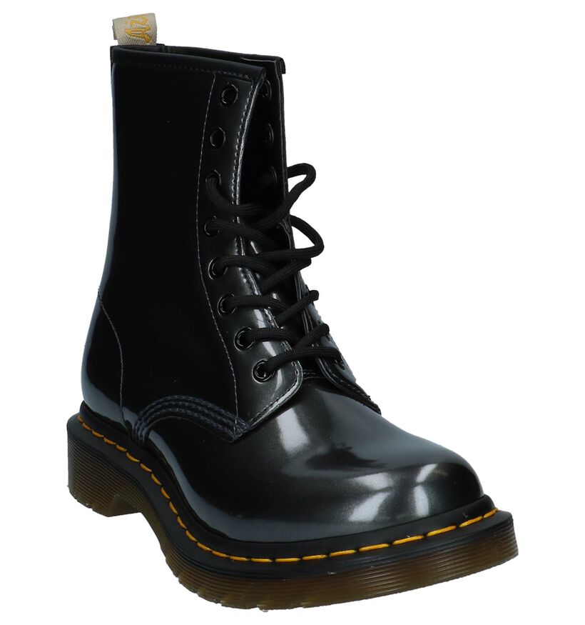 Dr. Martens Vegan Grijze Metallic Boots in kunstleer (225433)