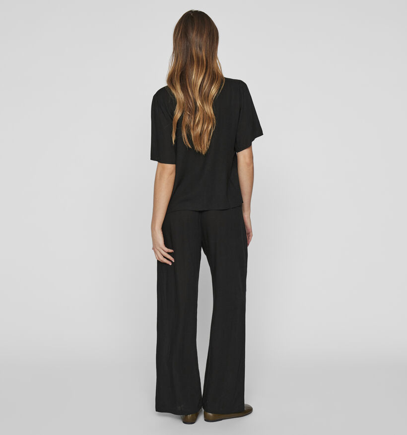 Vila Pricil Pantalon large en Noir pour femmes (351747)