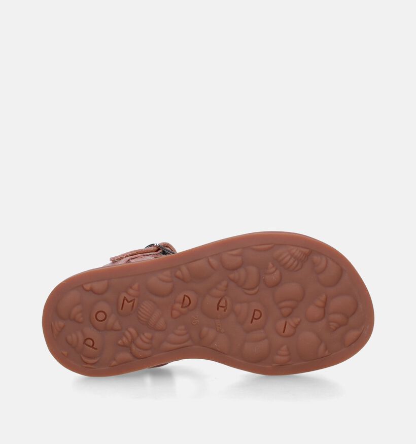 Pom d'Api Plagette Flo Sandales en Or rosé pour filles (338005)