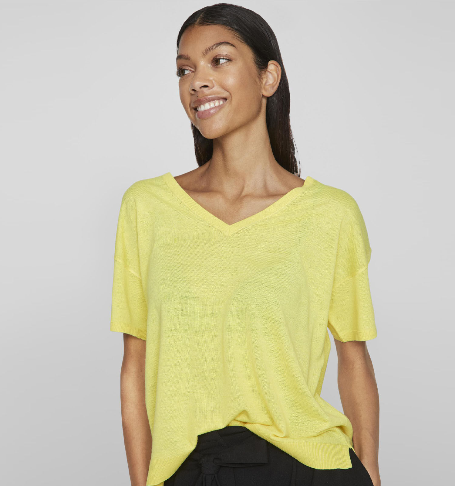Vila Abella Geel T shirt Dames T shirts Online op TORFS.BE