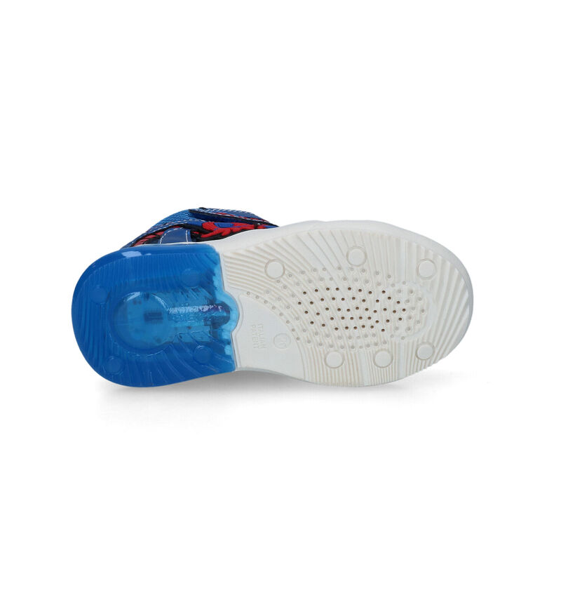 Geox Spider-Man Baskets en Bleu pour garçons (312556) - pour semelles orthopédiques