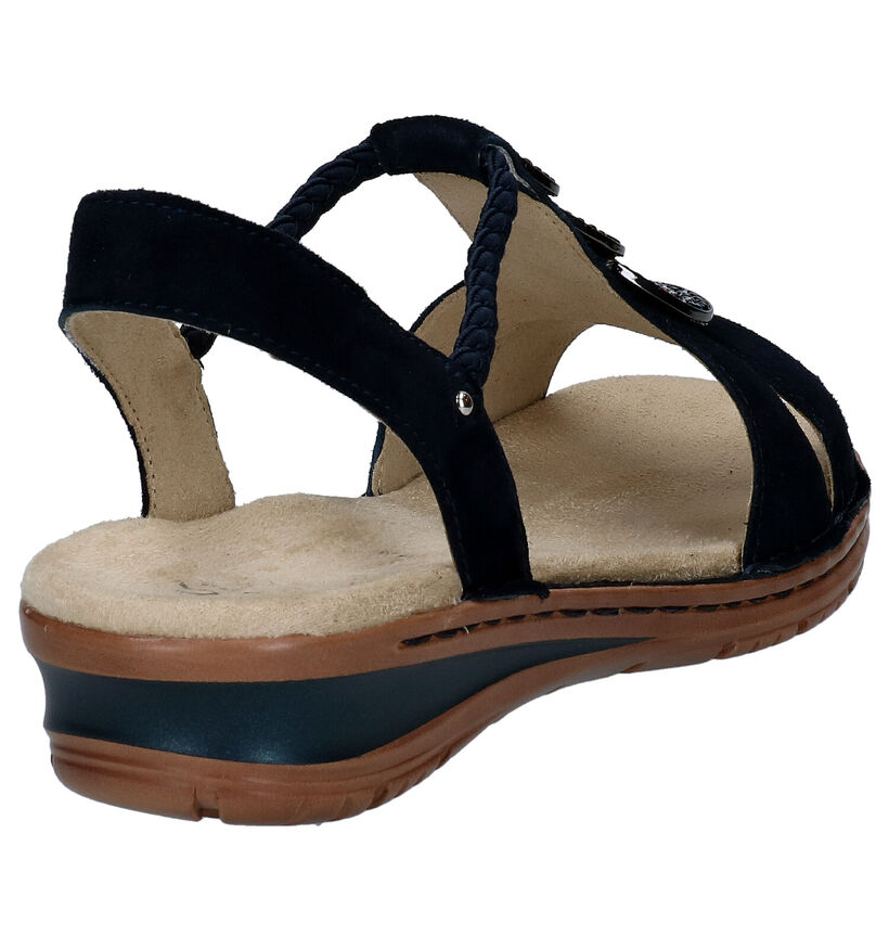 Ara Blauwe Sandalen in daim (288977)