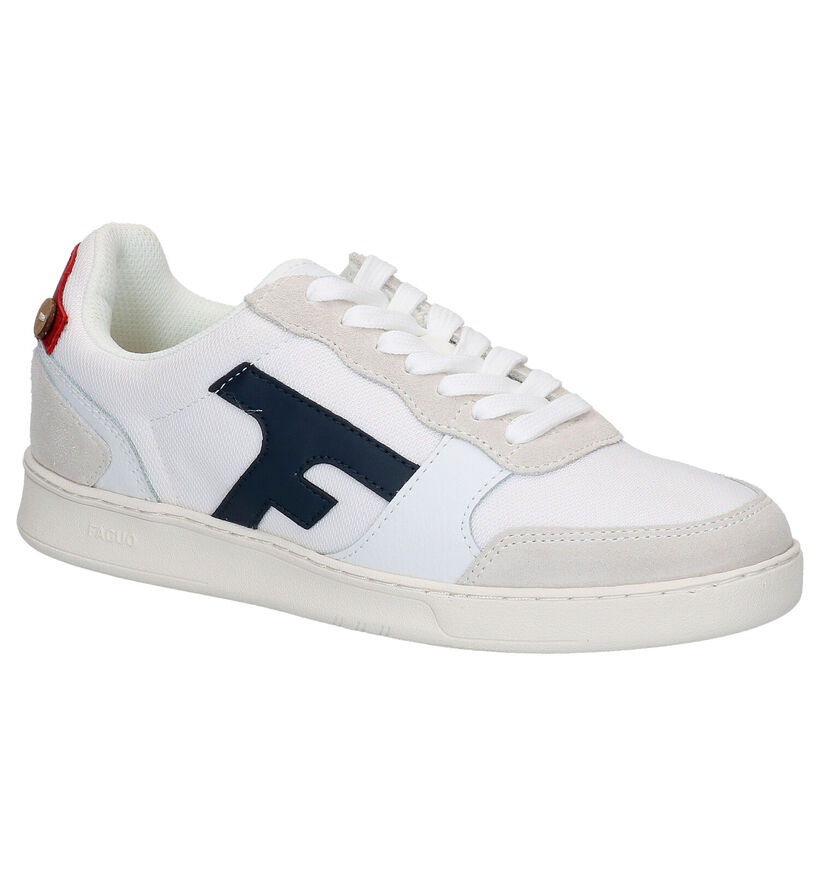 Faguo Hazel Witte Sneakers in kunstleer (288224)