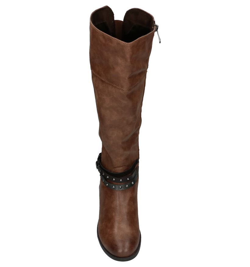 Marco Tozzi Bottes hautes en Cognac en simili cuir (202742)