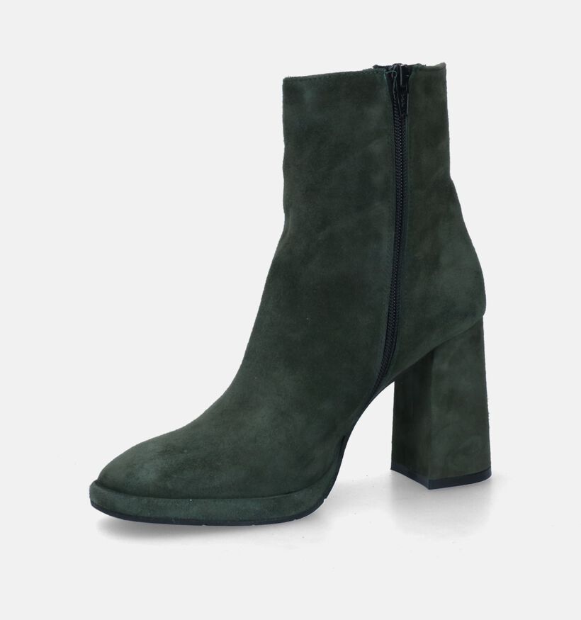 Cristian Daniel Bottines à talons en Vert kaki pour femmes (317499)