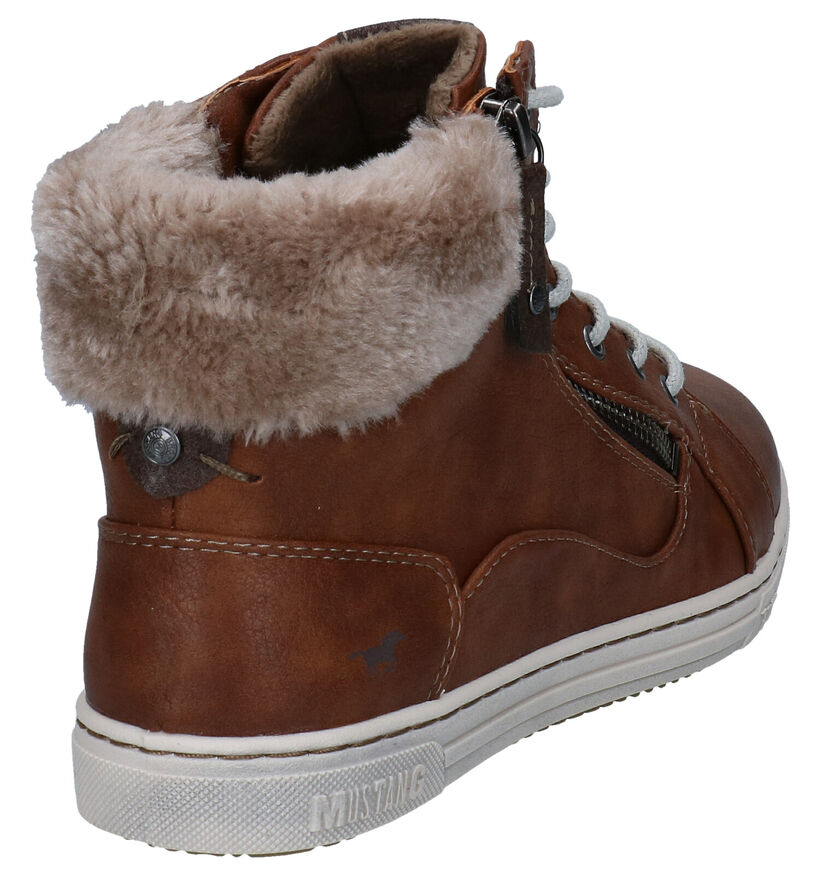 Mustang Baskets montantes en Cognac pour femmes (313788)