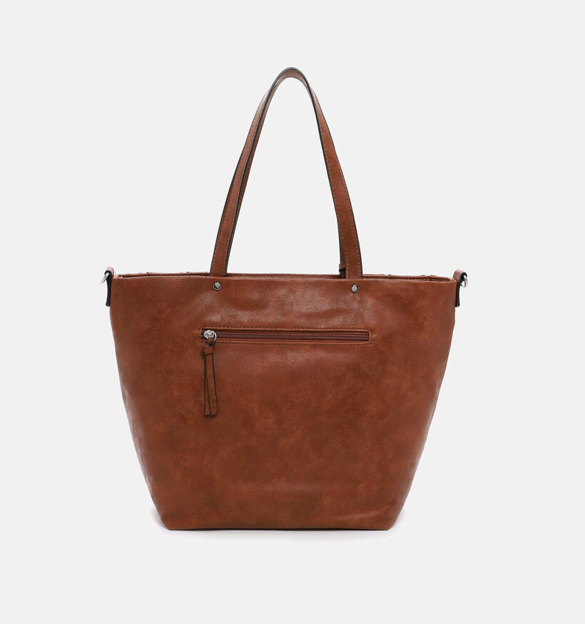 Tamaris Marike Cognac Shopper Met Rits voor dames (331000)