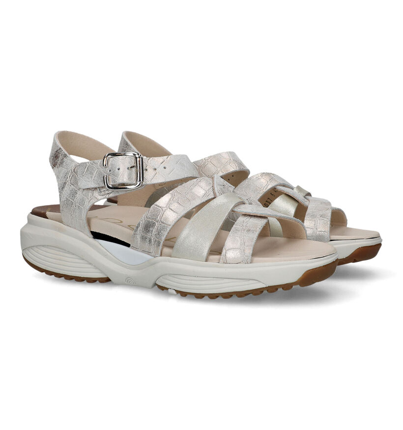 Xsensible Rhodos Zilveren Sandalen voor steunzolen voor dames (324750) - geschikt voor steunzolen