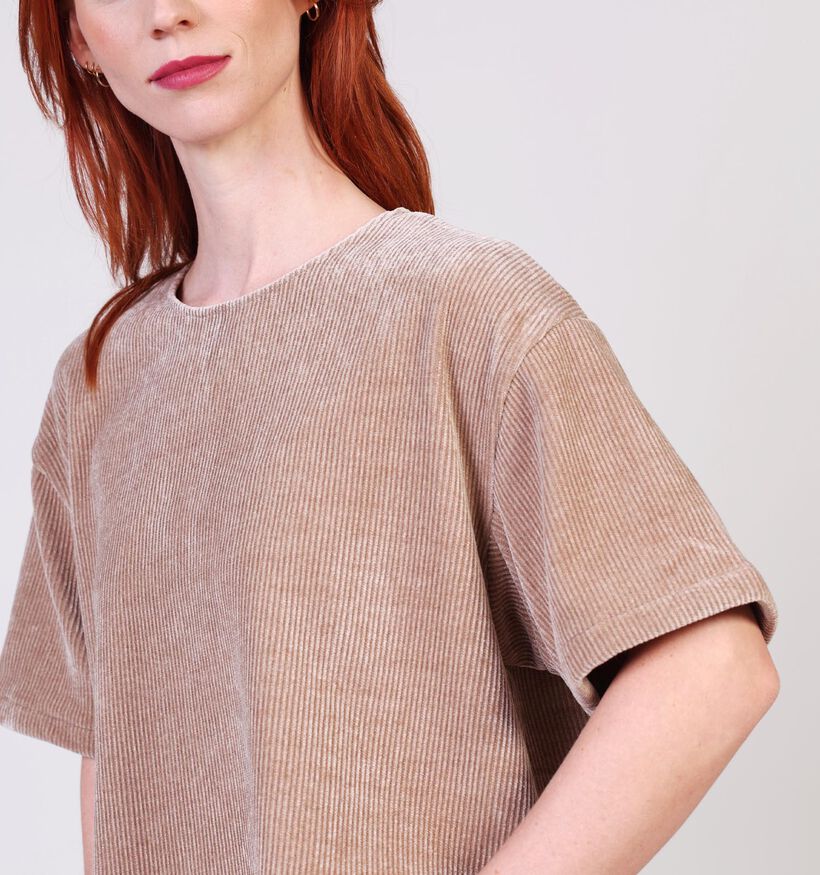 Rue Mazarine Softly Lichtbruine T-shirt voor dames (365513)