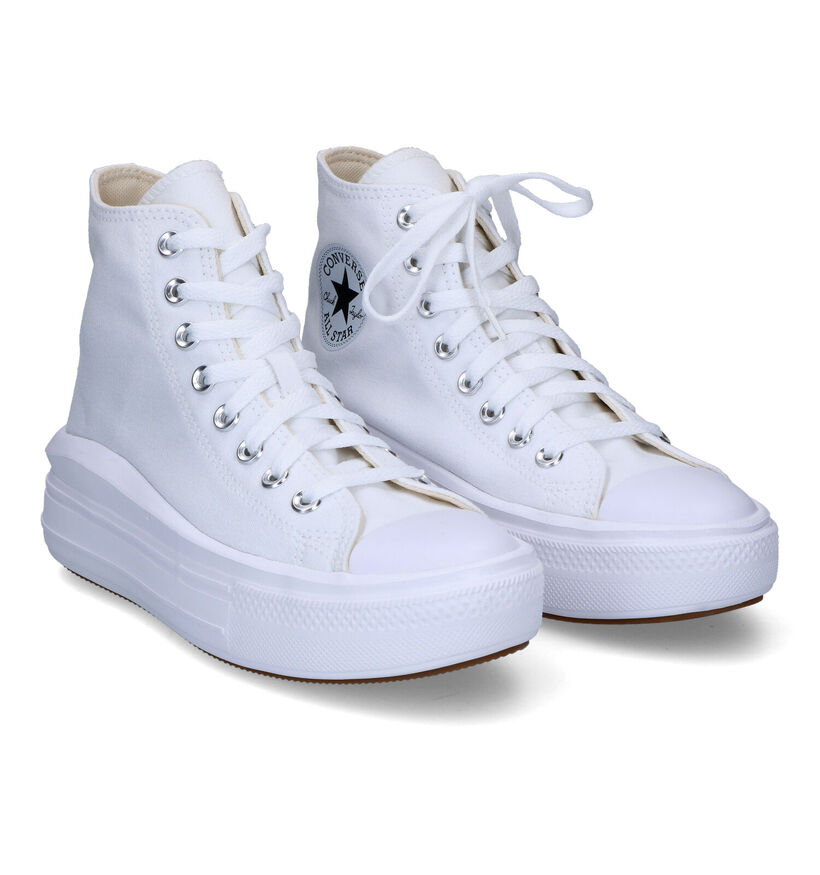 Converse Chuck Taylor AS Move High Witte Sneakers voor dames (317107) - geschikt voor steunzolen