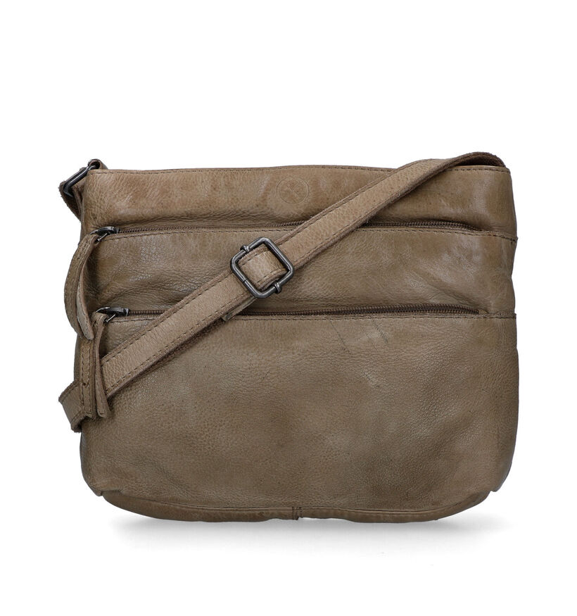 Hide & Stitches Taupe Crossbody Tas voor dames (325859)