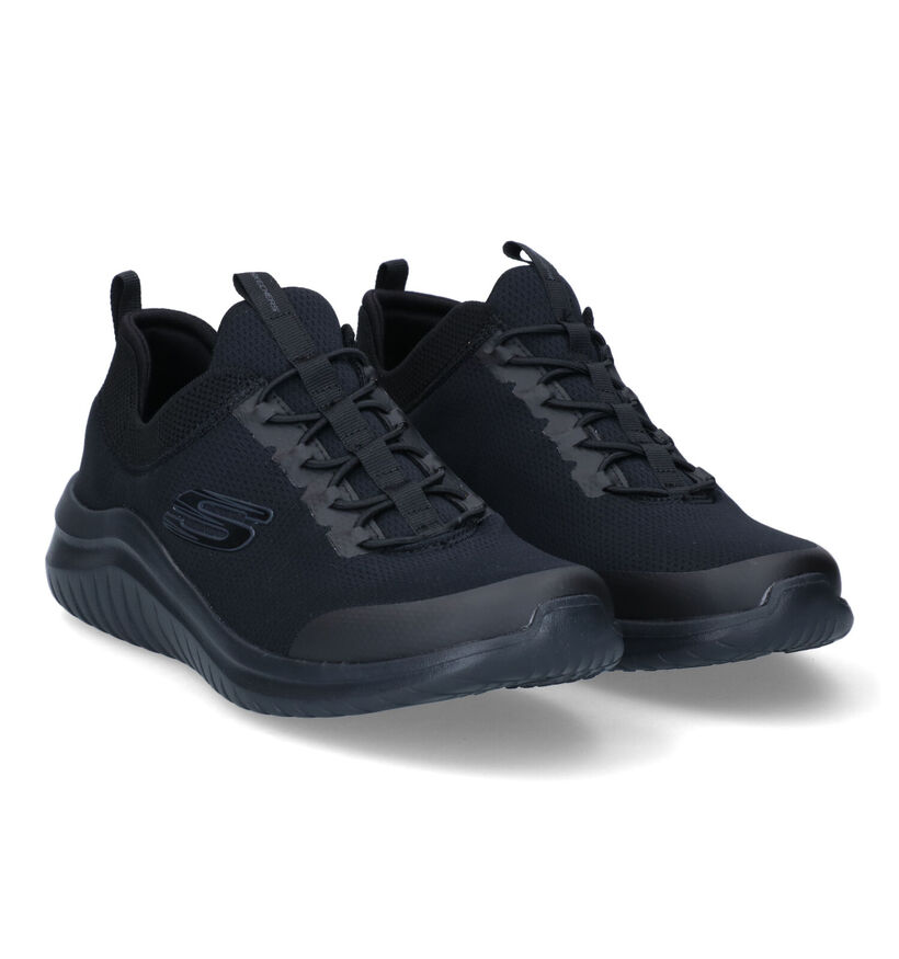 Skechers Ultra Flex 2.0 Fedik Zwarte Sneakers in stof (301200)