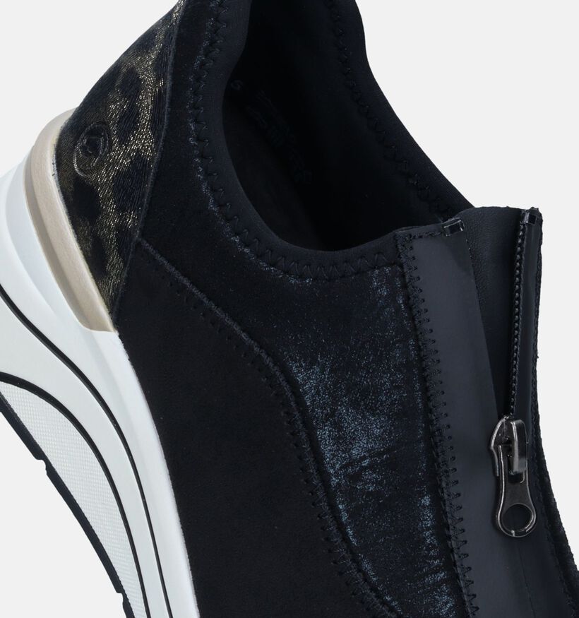 Remonte Zwarte Sneakers met sleehak voor dames (344436) - geschikt voor steunzolen