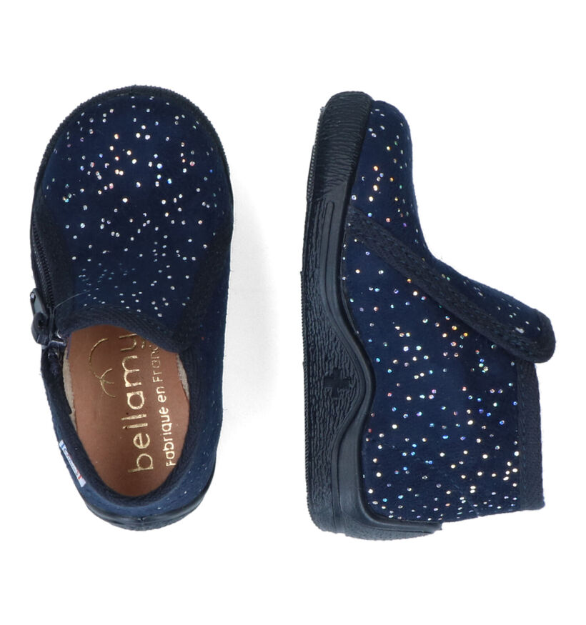 Bellamy Mimi Pantoufles en Bleu en textile (316990)