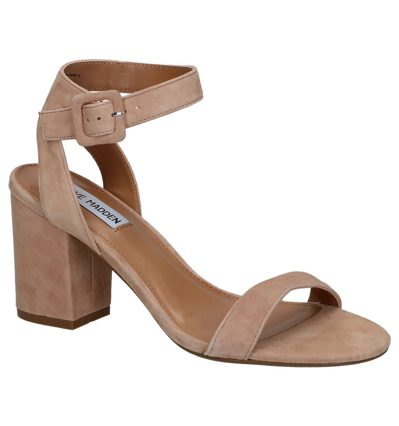 Steve Madden Malia Beige Sandalen in daim (299471)