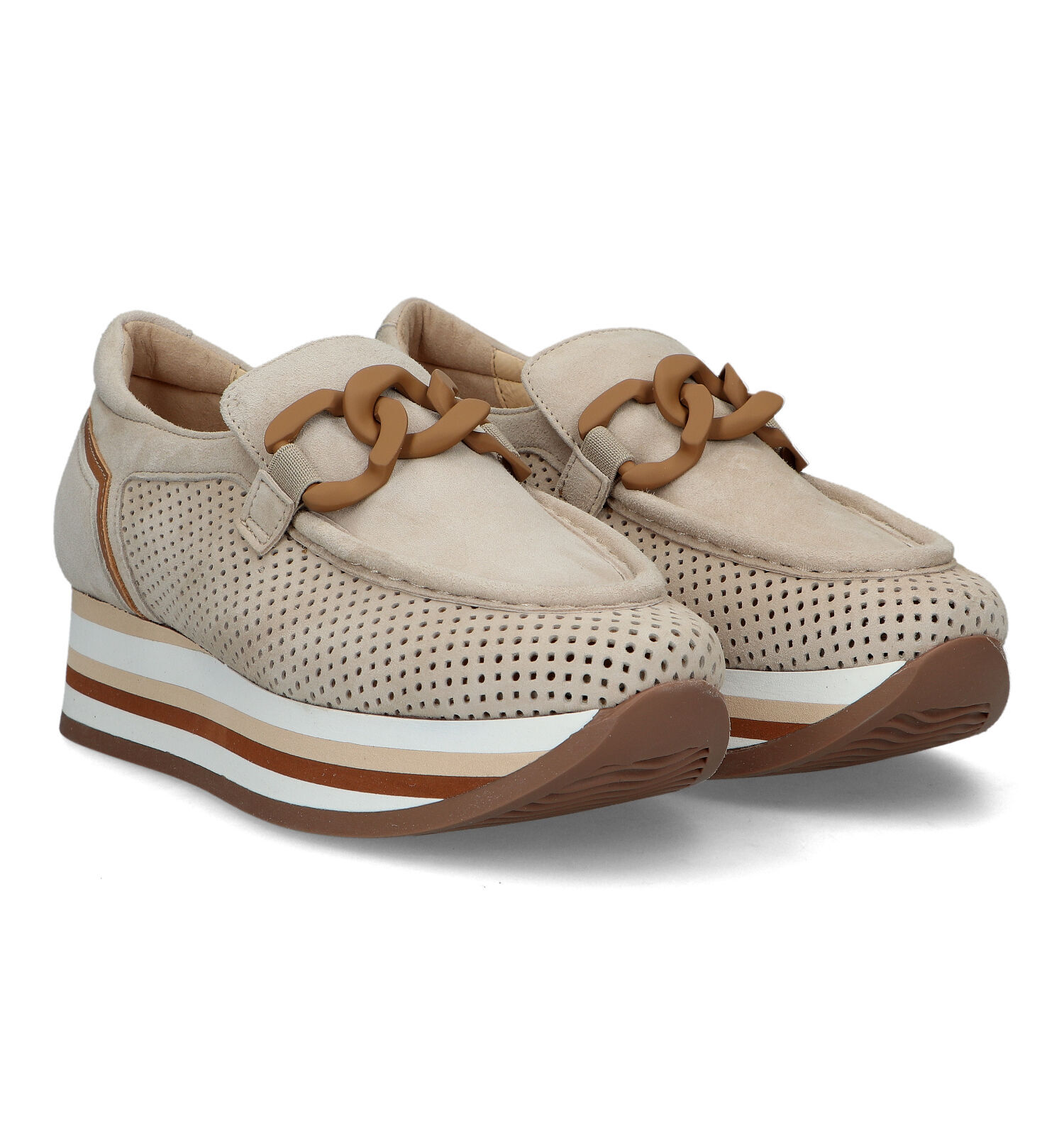 Softwaves Beige Instappers Dames Lage schoenen Online op TORFS.BE