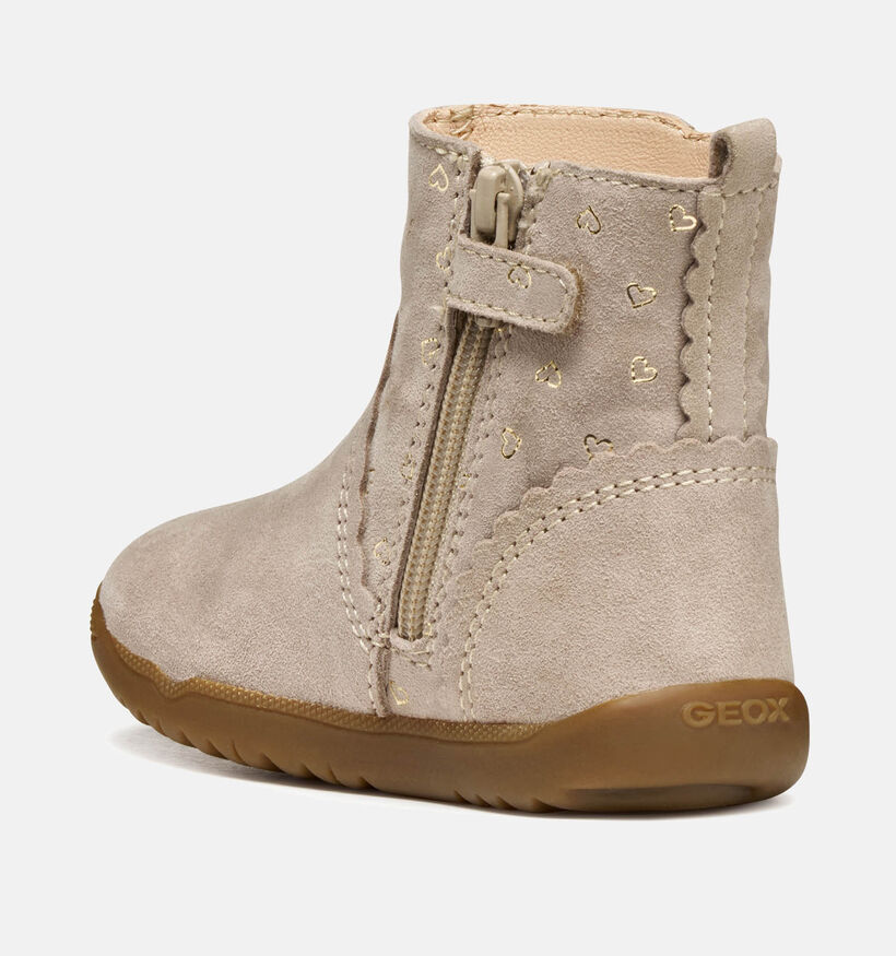 Geox Macchia Lichtbeige Babylaarzen voor meisjes (360370) - geschikt voor steunzolen