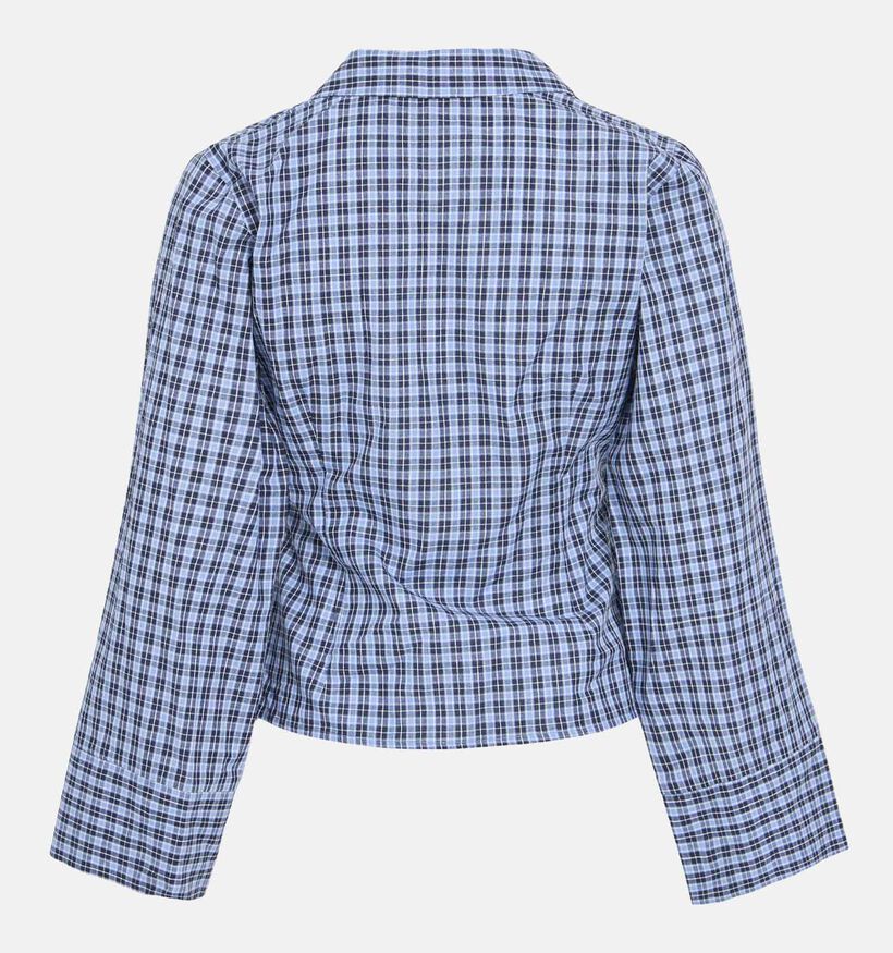 Vila Java Geruite Blauwe Blouse voor dames (382224)