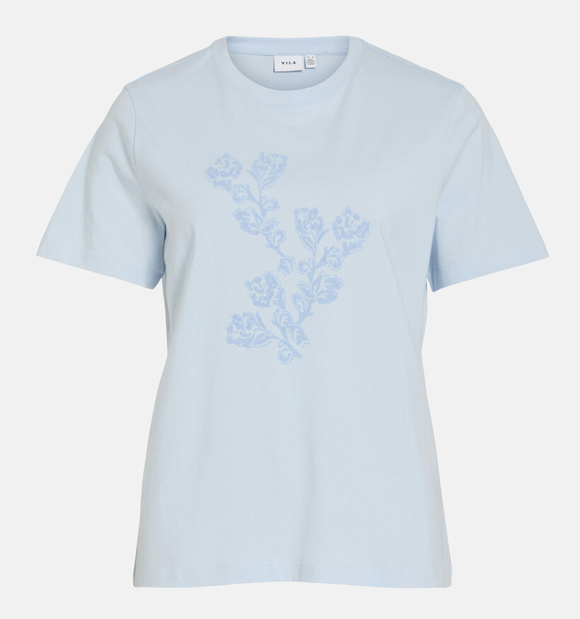 Vila Sybilla Rose Lichtblauwe T-shirt voor dames (368049)