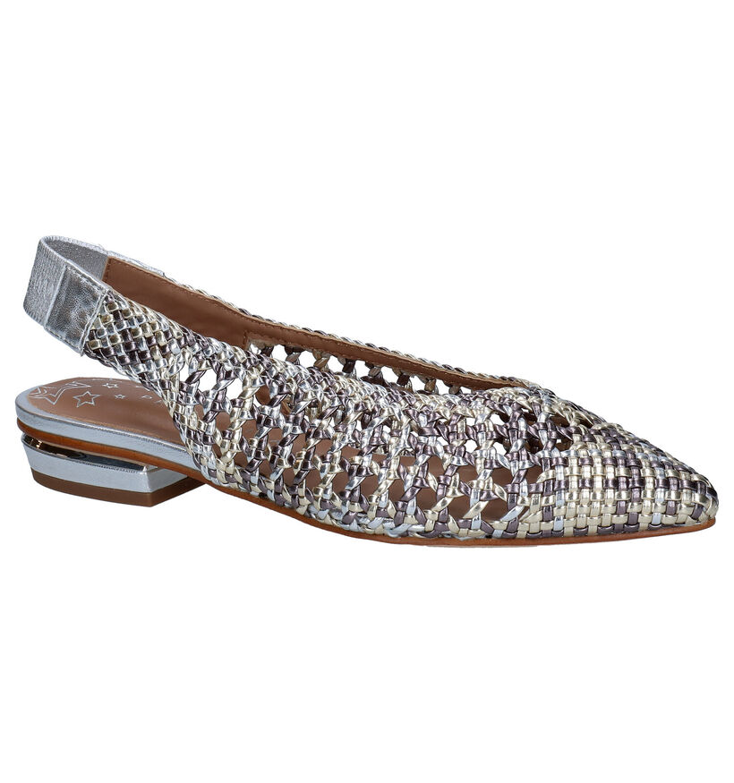 Pedro Miralles Escarpins slingback en Or en cuir (273088)