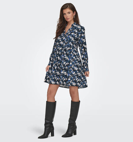 Korte jurk blauw