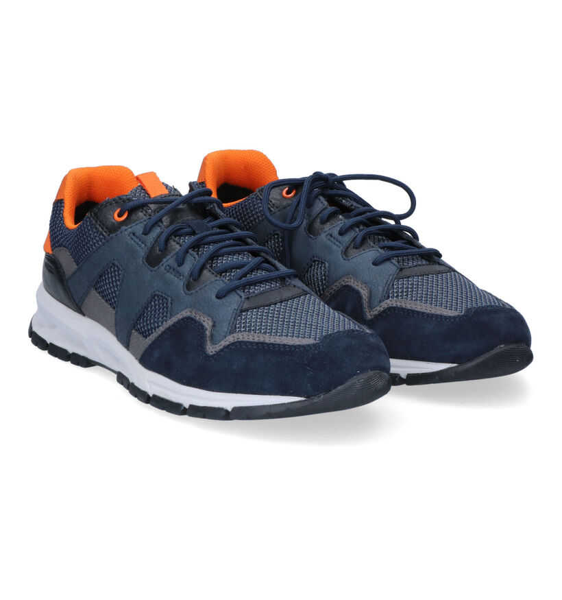Geox Delray Chaussures à lacets en Bleu en simili cuir (312969)