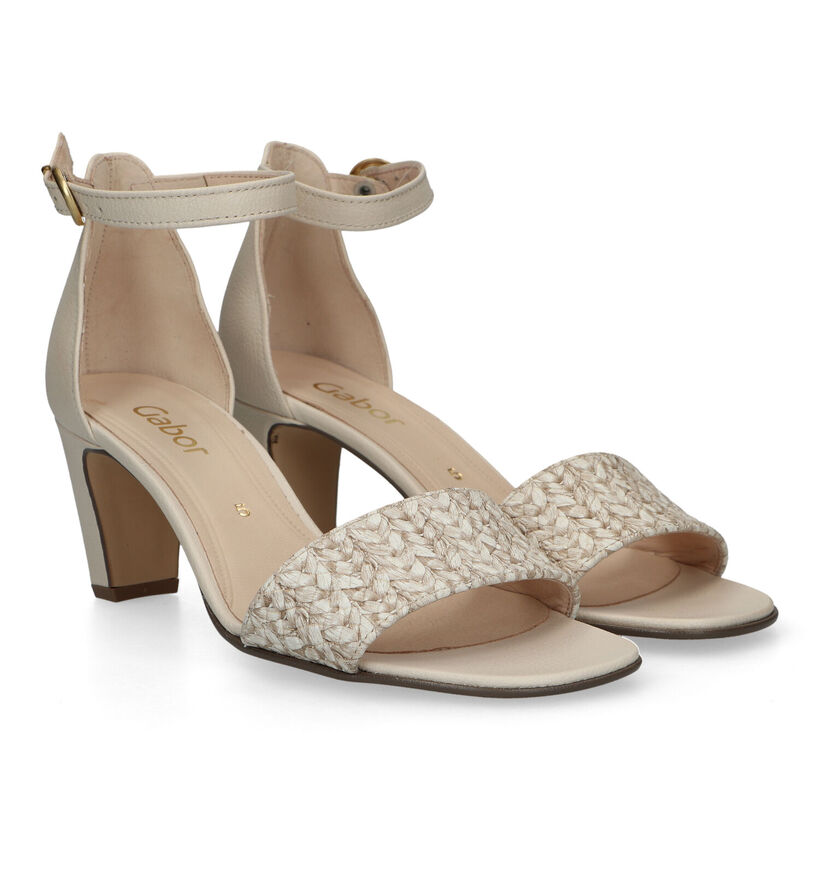 Gabor Gouden Sandalen met gesloten hak voor dames (329031)