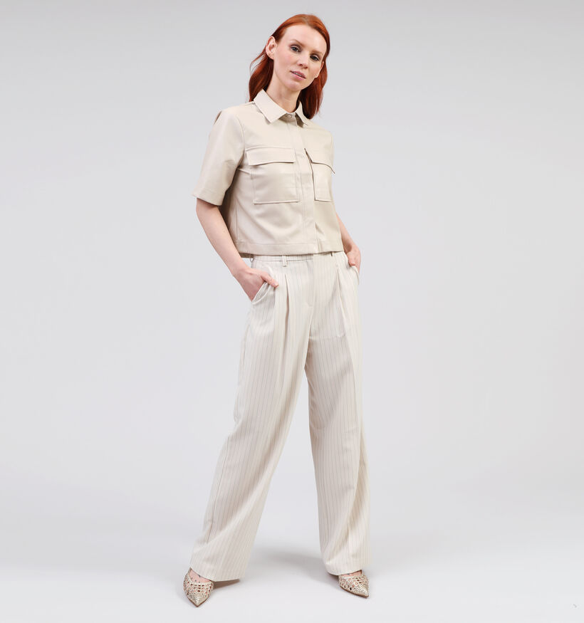 Vero Moda Dina Chemise courte en Beige pour femmes (352133)