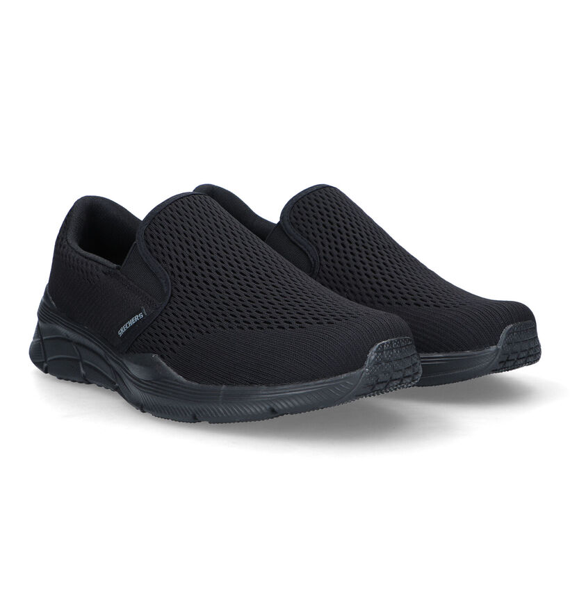 Skechers Equalizer Relaxed Fit Zwarte Slip-on Sneakers voor heren (339690)