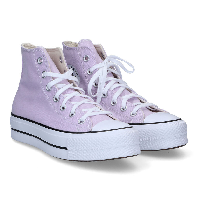 Converse Chuck Taylor AS Lift Baskets en Lila en textile (309922)