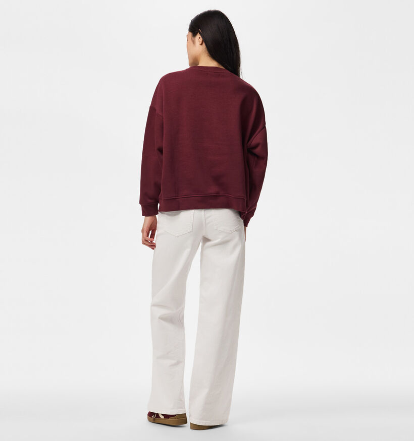 Pieces Chilli Bordeaux Sweater voor dames (378358)