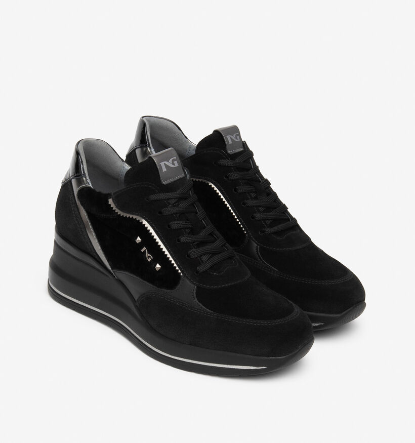NeroGiardini Baskets en Noir pour femmes (377867) - pour semelles orthop&eacute;diques